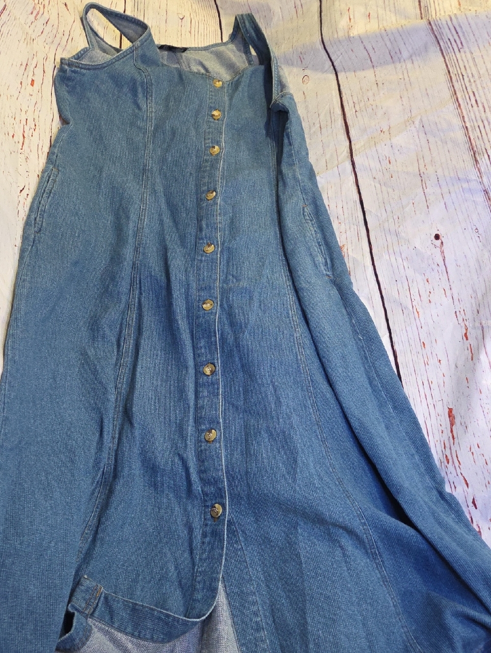 Blue J Women’s Blue Button-Front Denim Jeans Dress
